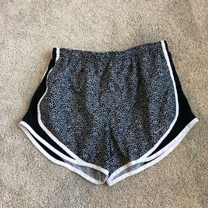 Black & White speckled Nike Tempo shorts